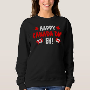 Moletom Feliz Dia do Canadá Eh Mapeando Folha do Canadá Ba