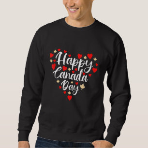 Moletom Feliz Dia do Canadá Eu Amo Folha de Mapeamento Car