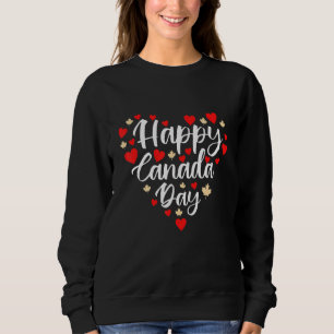 Moletom Feliz Dia do Canadá Eu Amo Folha de Mapeamento Car