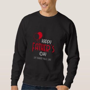 Moletom Feliz Dia do Pai com Balões e Nomes Vermelhos