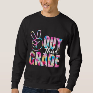 Moletom Feliz Dia Passado Da Escola Tie Dye Peace Out Thir