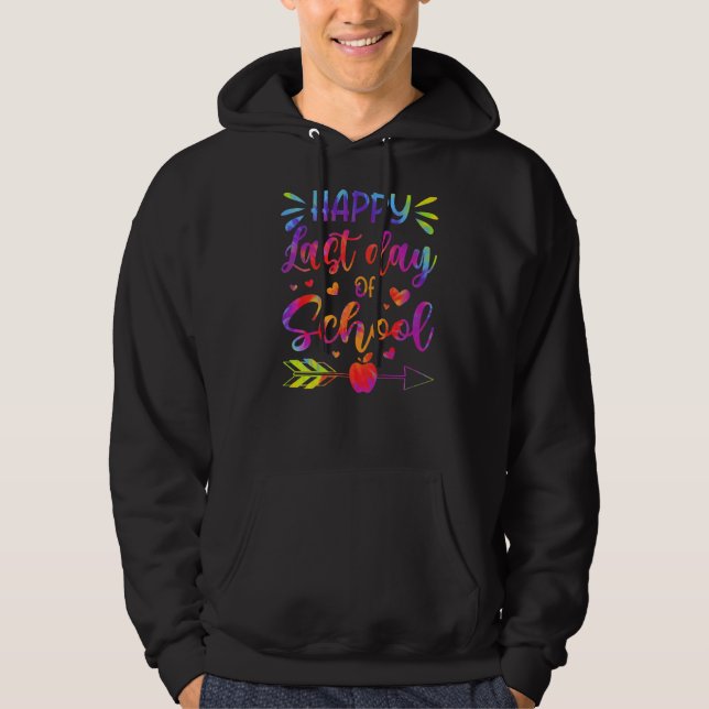 Moletom Feliz Dia Passado De Professora Da Escola Tie Dye  (Frente)