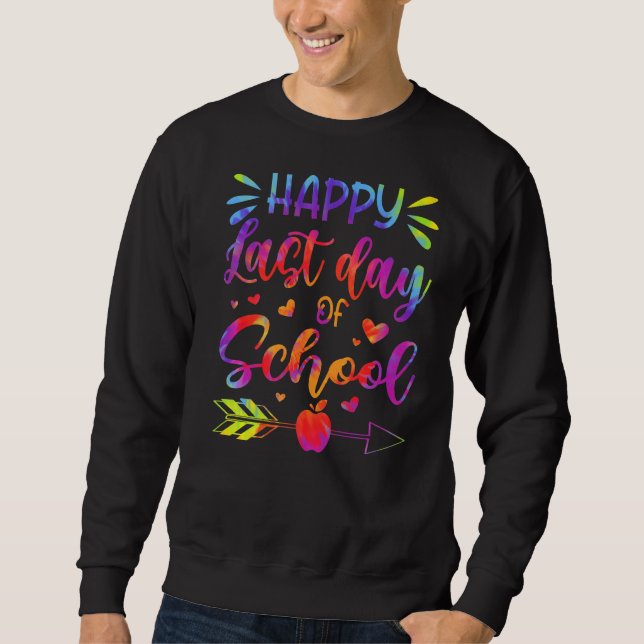 Moletom Feliz Dia Passado De Professora Da Escola Tie Dye  (Frente)