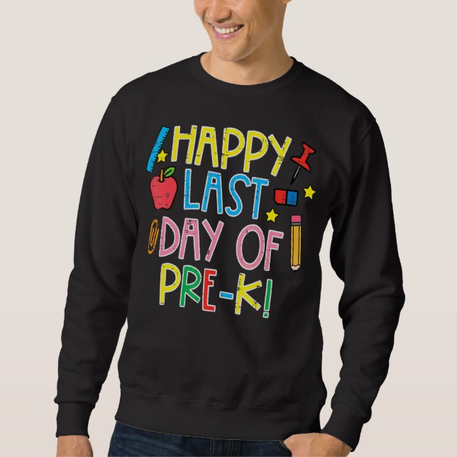 Moletom Feliz Dia Passado de Professores Pré-K Estudantes  (Frente)