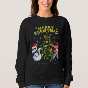 Moletom Feliz do Natal Dabbing Papai noel Tree Snowman