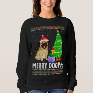 Moletom Feliz Dogmas Retro Cachorro Com Papai Noel De Nata