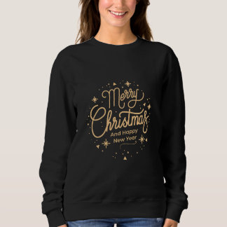 Moletom Feliz Dourada Natal Novelty blusa Sweatshirt