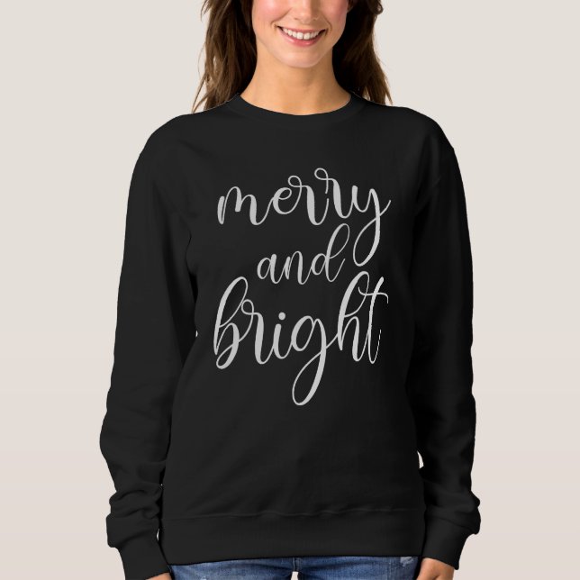 Moletom Feliz E Pijama De Natal Brilhante Fa Engraçada (Frente)