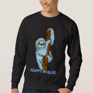 Moletom Feliz Em Azul Penteado