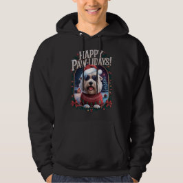 Moletom Feliz Feliz Natal Velho Cão de Ovelhas em Inglês M