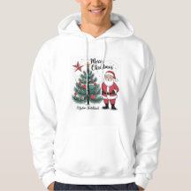 Feliz Feliz Papai noel de Natal Hoodie - Holid Fes