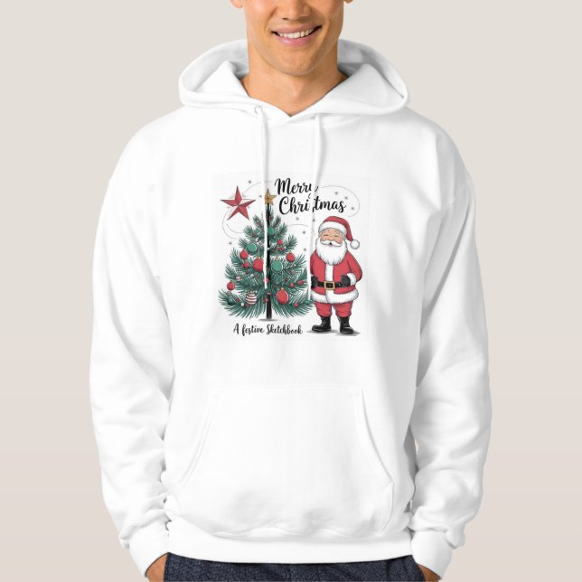 Moletom Feliz Feliz Papai noel de Natal Hoodie - Holid Fes (Frente)