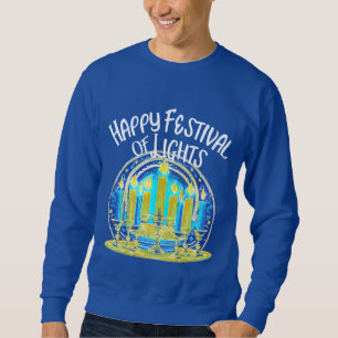 Moletom Feliz Festival das Luzes Hanukkah Menorah