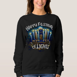 Moletom Feliz Festival das Luzes Hanukkah Menorah