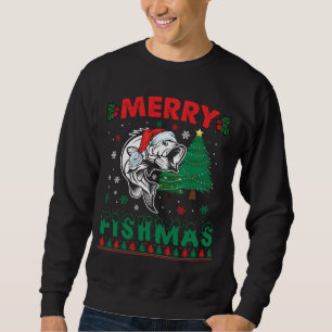 Moletom Feliz Fishmas Peixe Pai Pescador Natal