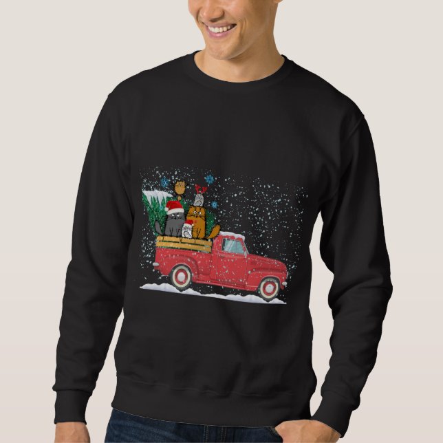 Moletom Feliz Fluffmas com Caminhão Vermelho Fluff Custo d (Frente)