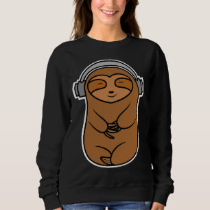 Moletom Feliz Fones de ouvido Sloth