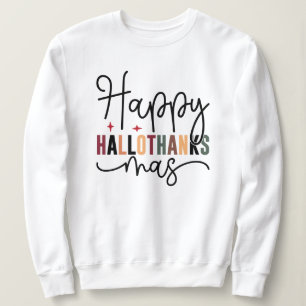 Moletom Feliz Hallothanksmas Moderno Script Feliz Natal