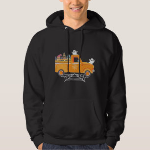 Moletom Feliz Halloween Gnome Truck Drive Spooky Gnome Cre