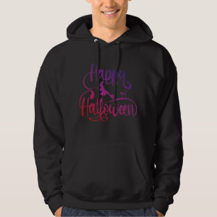 Moletom Feliz Halloween gradient voando feiticeiro