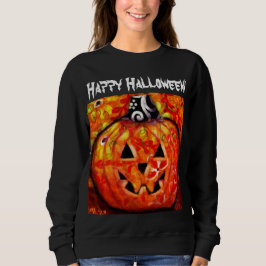 Moletom Feliz Halloween Whimsical Jack-O-Lanterna Pumpkin