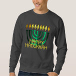 Moletom Feliz Hanukkah Menorah Green<br><div class="desc">Feliz Hanukkah Menorah Green</div>