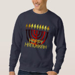 Moletom Feliz Hanukkah Menorah Red<br><div class="desc">Feliz Hanukkah Menorah Red</div>