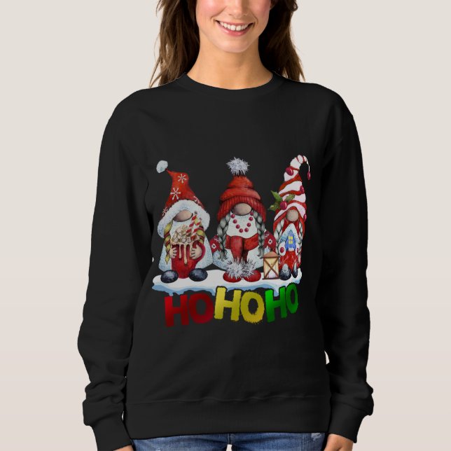 Moletom Feliz Ho-Ho Gnomos Feliz de Natal (Frente)