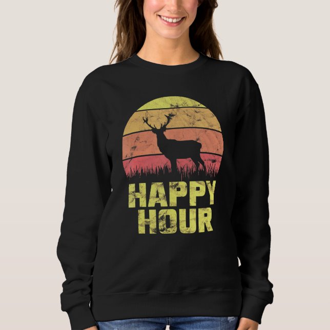 Moletom Feliz Hour Deer Sunset Hunting 1 (Frente)