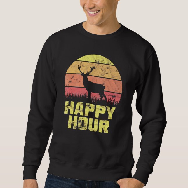 Moletom Feliz Hour Deer Sunset Hunting 1 (Frente)