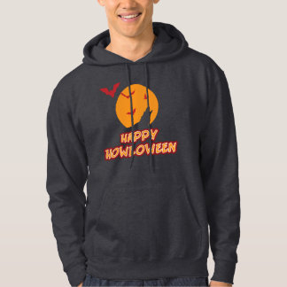 Moletom Feliz Howloween Howling Wolf's Head T-Shirt