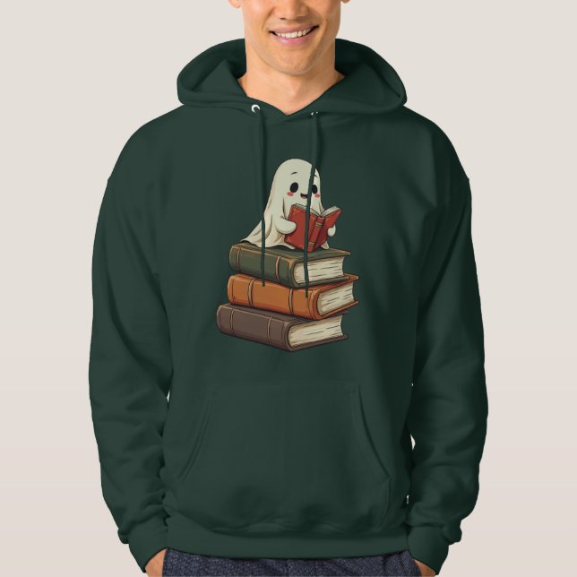 Moletom Feliz Leitor Fantasma - Adorável Bookworm (Frente)