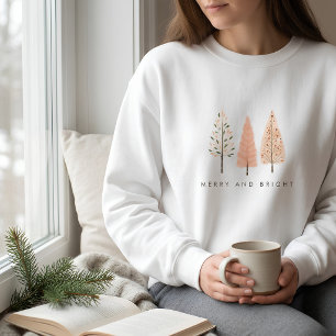 Moletom Feliz Minimalista Moderna E Árvore Brilhante De Na