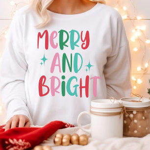 Moletom Feliz Moderna e Brilhante Natal Colorido