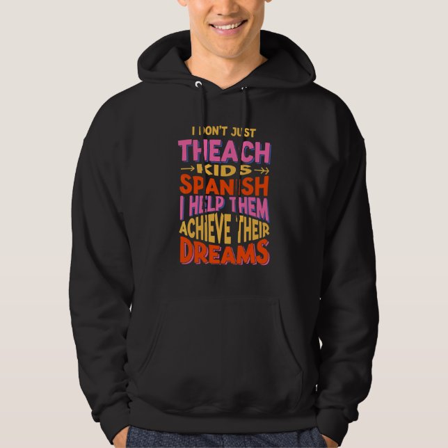 Moletom Feliz Motivacional De Volta às Aulas Da Chá Espanh (Frente)