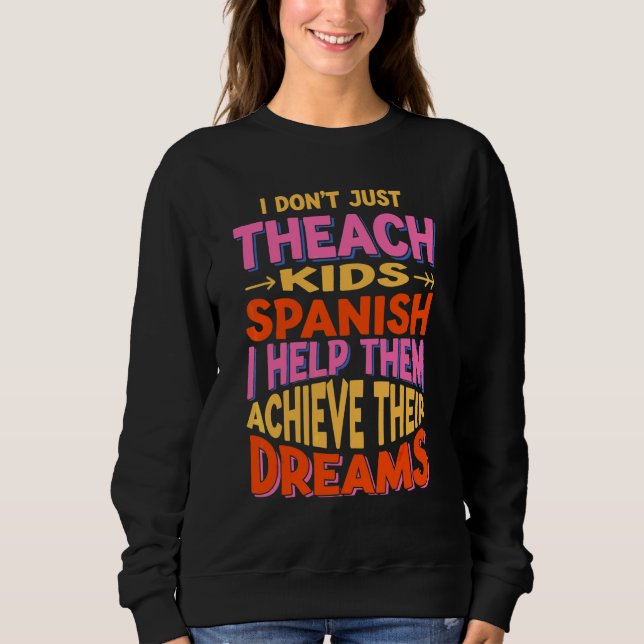 Moletom Feliz Motivacional De Volta às Aulas Da Chá Espanh (Frente)