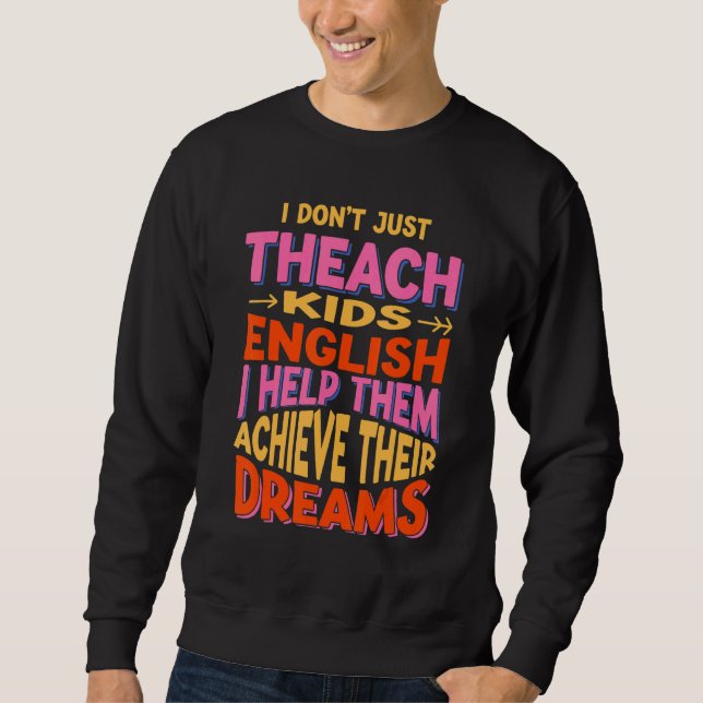 Moletom Feliz Motivacional Volta às Aulas De Chá Inglês (Frente)