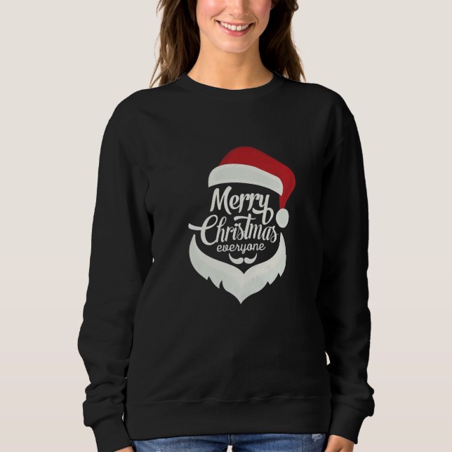 Moletom "Feliz Natal a todos - Papai Noel e Barba (Frente)