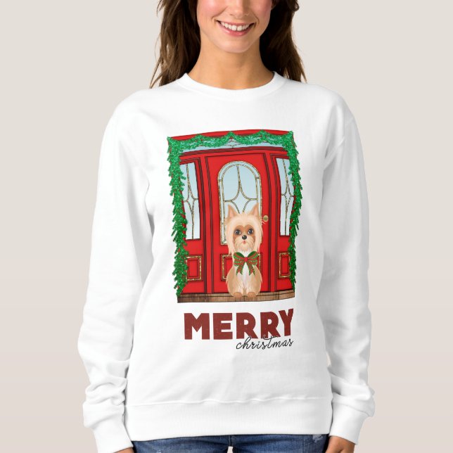 Moletom Feliz Natal - Australiano Silky Terrier (Frente)