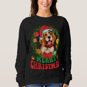 Moletom Feliz Natal Beagle Santa Hat Dog Lover Ugly Sw