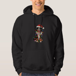 Moletom Feliz Natal Bernese Mountain Dog Santa Hat