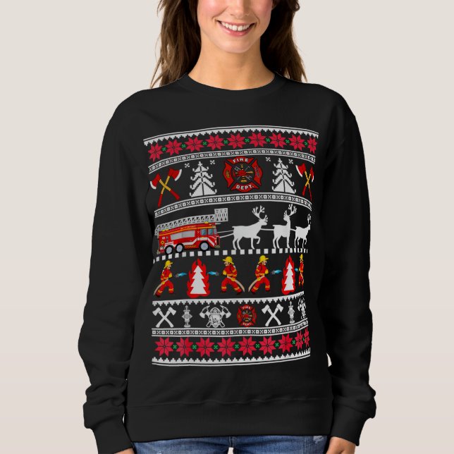 Moletom Feliz Natal Bombeiro Bombeiro Bombeiro Bombeiro Ug (Frente)
