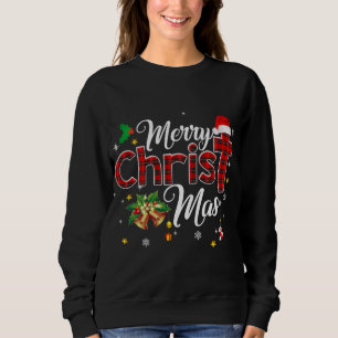 Moletom Feliz Natal Buffalo - Xadrez Vermelha Cruz Cristã