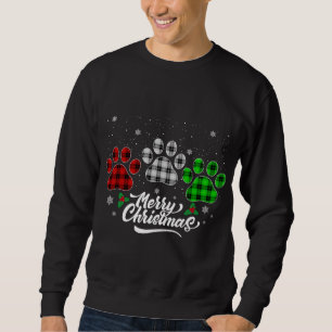 Moletom Feliz Natal Buffalo Xadrez Vermelho Cão Verde Bran