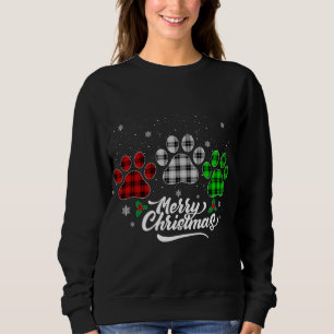 Moletom Feliz Natal Buffalo Xadrez Vermelho Cão Verde Bran