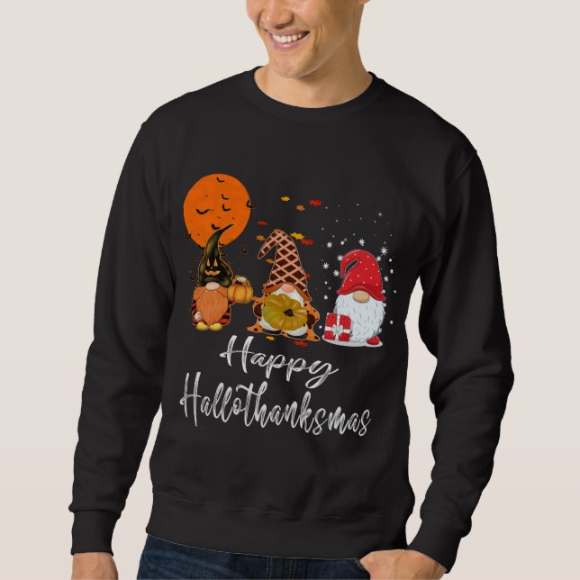 Moletom Feliz Natal dos Gnomos Hallothanksmas Ação de Graç (Frente)