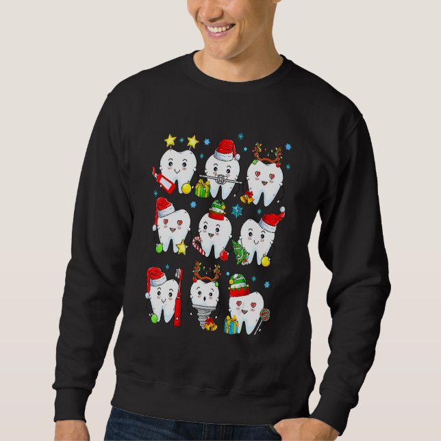 Moletom Feliz Natal Equipe Odontológica Assistente de Dent (Frente)