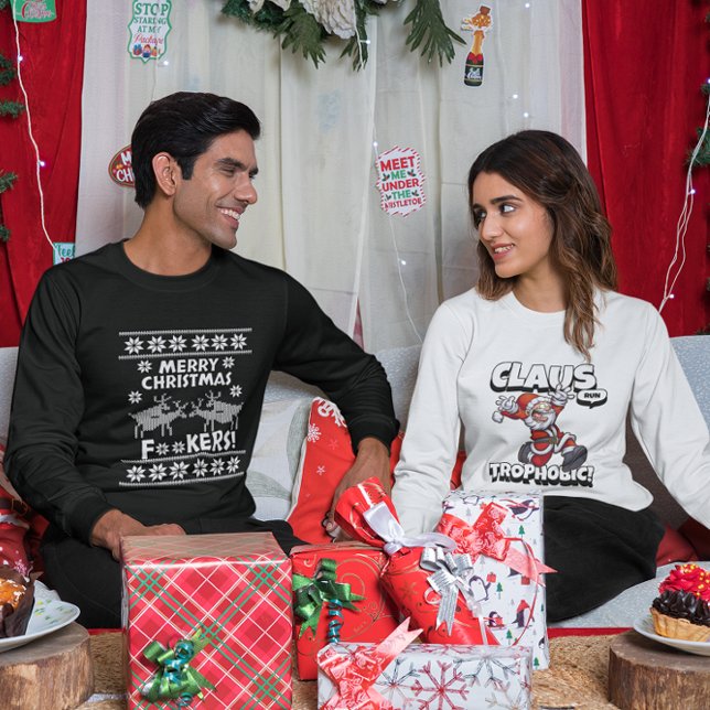 Moletom Feliz Natal Fxxkers Rutting Reindeer Ugly (Criador carregado)