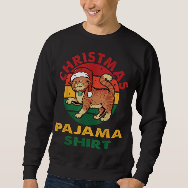 Moletom Feliz Natal Gato Pajama Xmas (Frente)