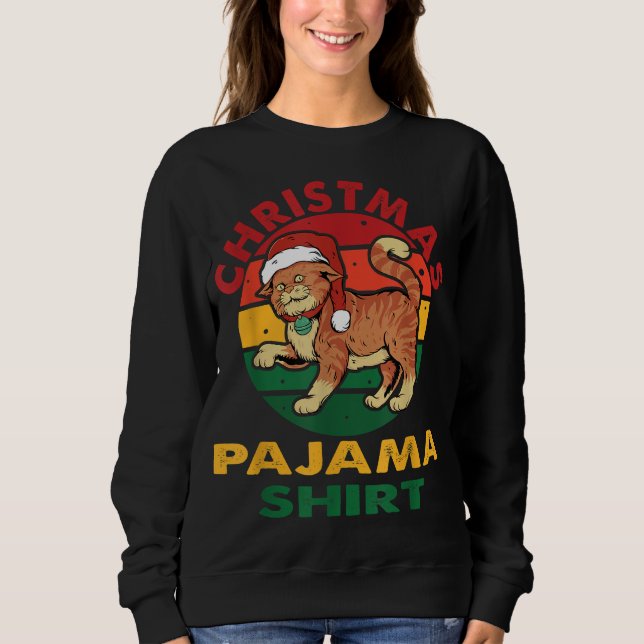 Moletom Feliz Natal Gato Pajama Xmas (Frente)